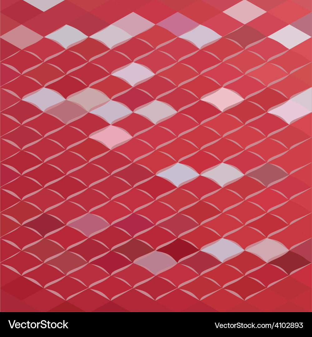 Red carpark abstract low polygon background vector image