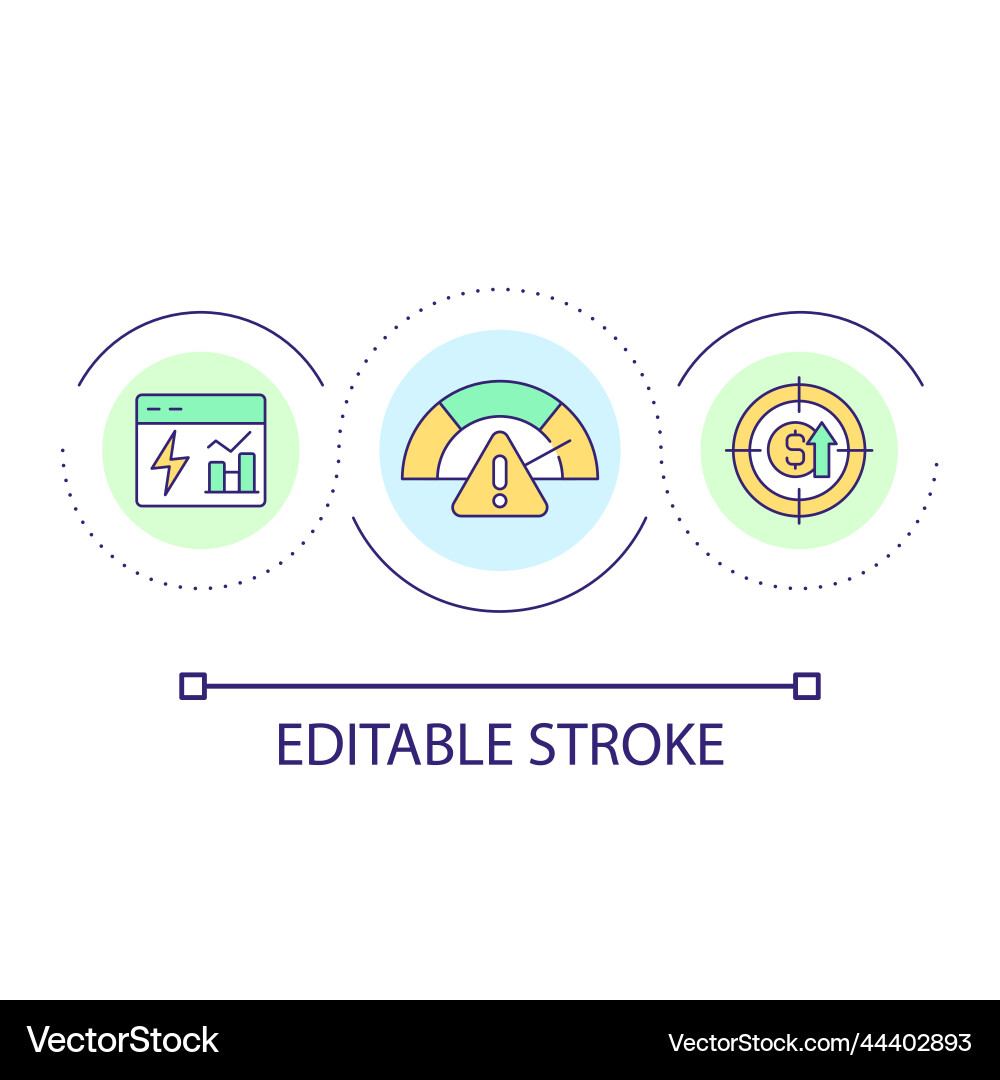 Risks analysis loop concept icon Risks analysis loop concept icon vector image