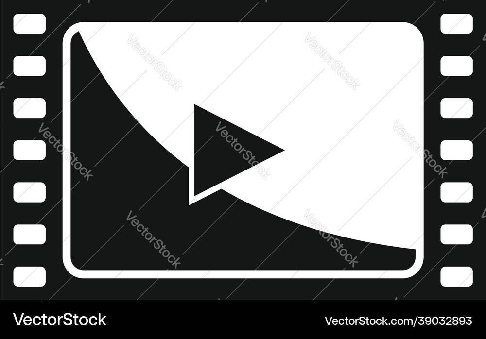 Video play icon simple web button Vector Image