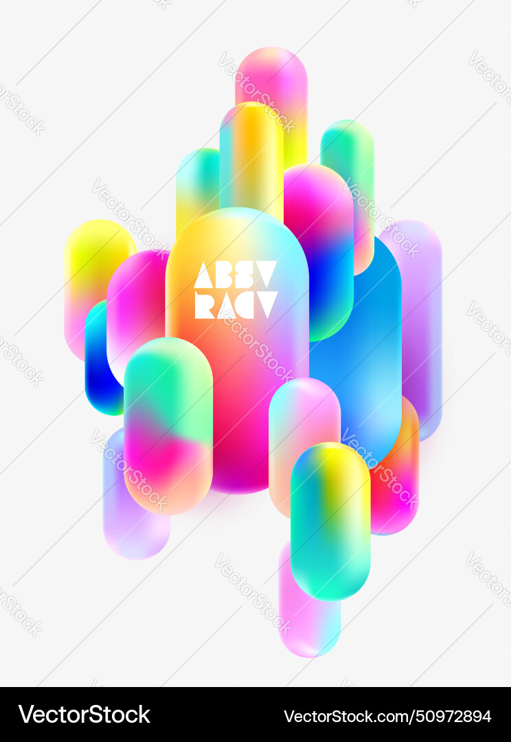 Abstract background of colorful round shapes vector image