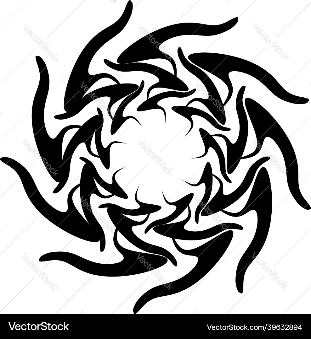 Abstract circular drawing amorphous nonfigurative Vector Image