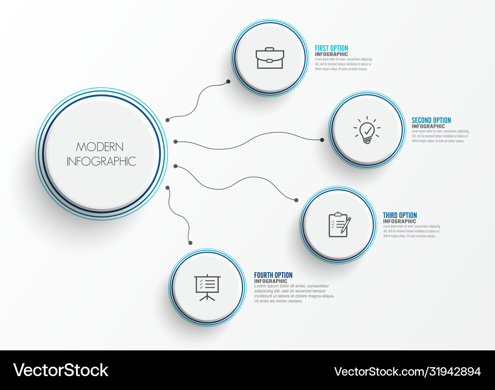 Abstract elements graph infographic template Vector Image