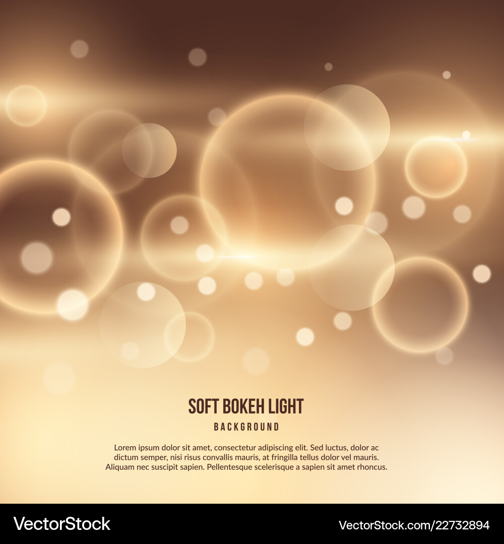 Abstract gold background with bokeh effect Vector Image