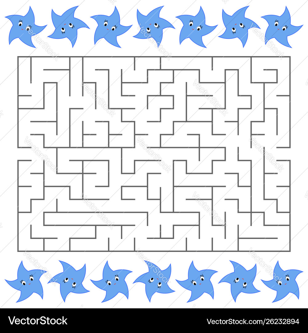 Abstract rectangular maze with a cute color Abstract rectangular maze with a cute color vector image