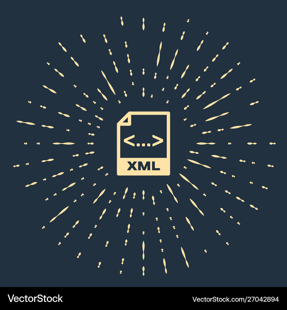 Beige xml file document download button icon Beige xml file document download button icon vector image