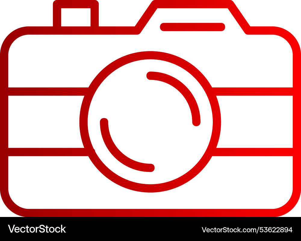 Camera line gradient icon Vector Image