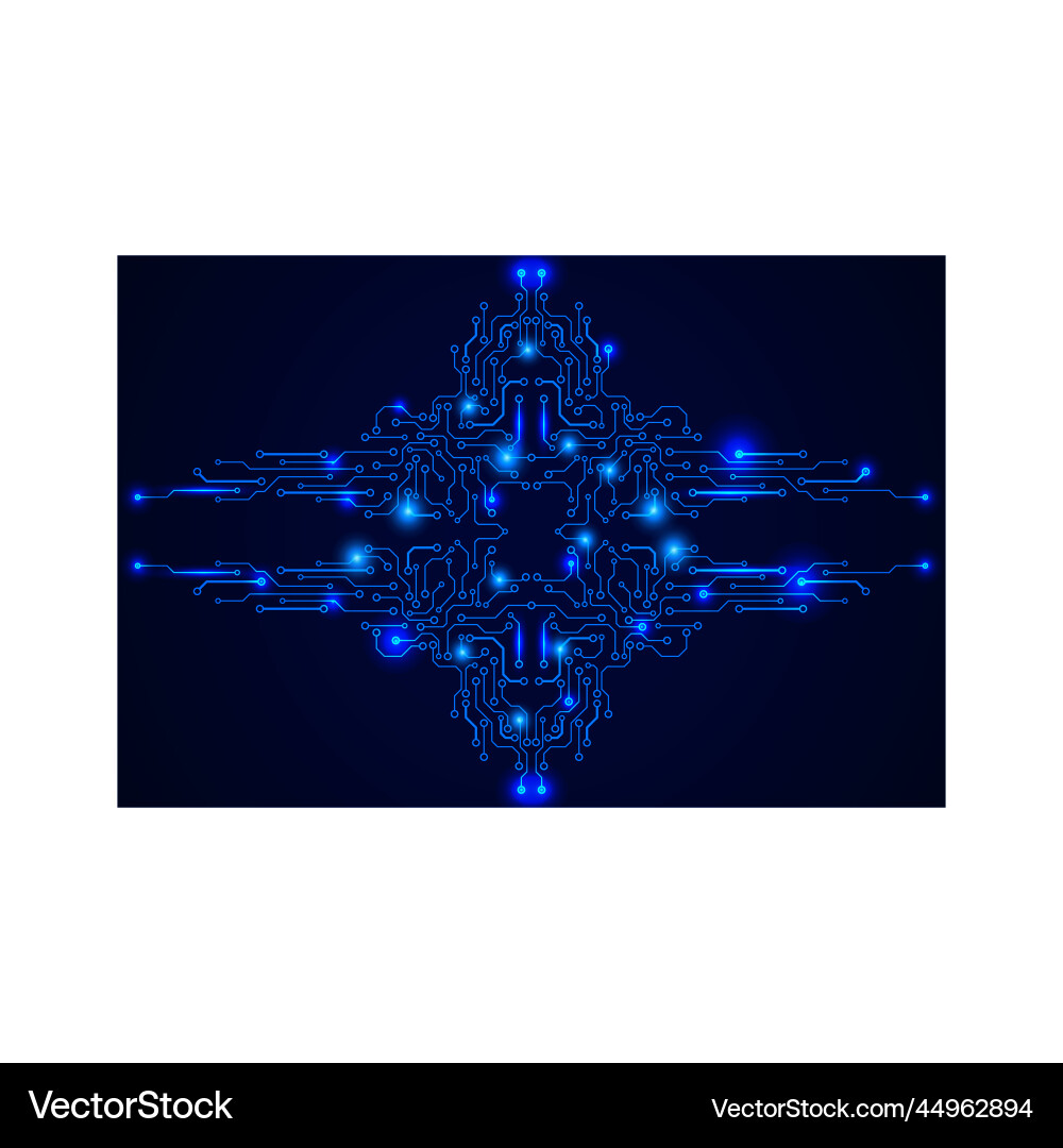Circuit board technology cpu conecpt Circuit board technology cpu conecpt vector image