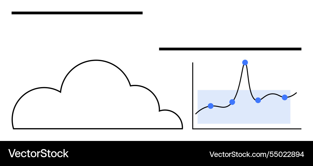 Cloud computing and data visualization Cloud computing and data visualization Vector Image