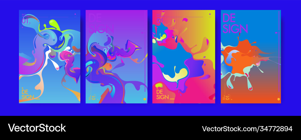 Colorful abstract fluid gradient pattern Vector Image