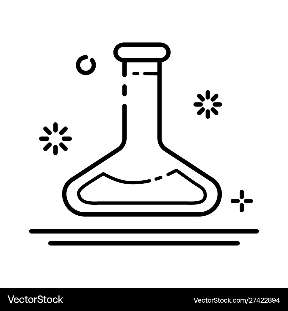 Laboratory flasks icon set Vector Image