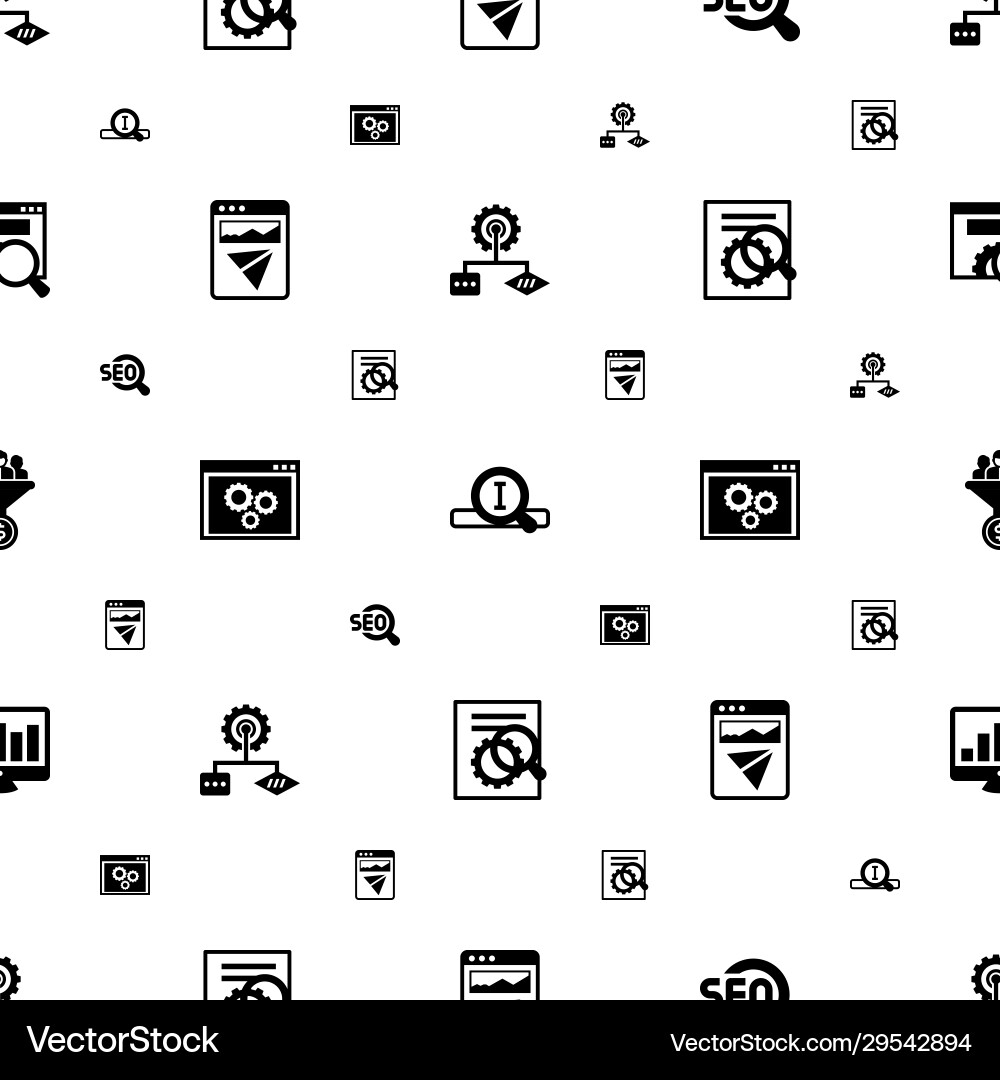 Optimization icons pattern seamless included vector image