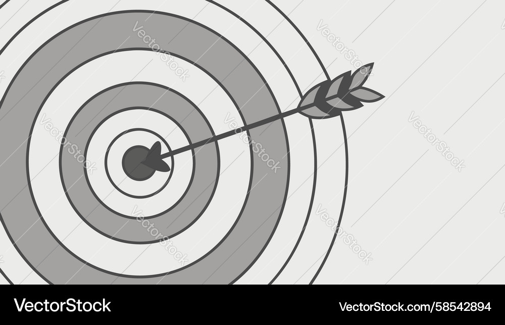 Precise Arrow Target Hit Vector Image