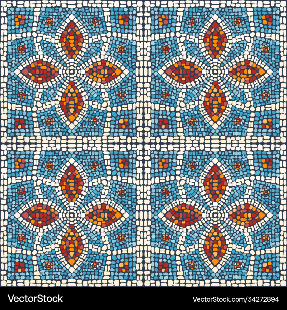 Seamless pattern with mosaic Seamless pattern with mosaic vector image