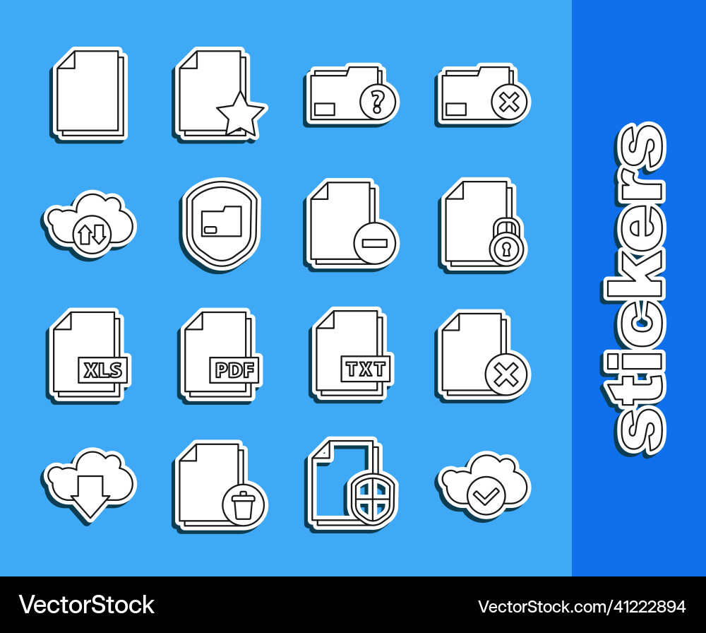 Set line cloud with check mark delete file Set line cloud with check mark delete file vector image