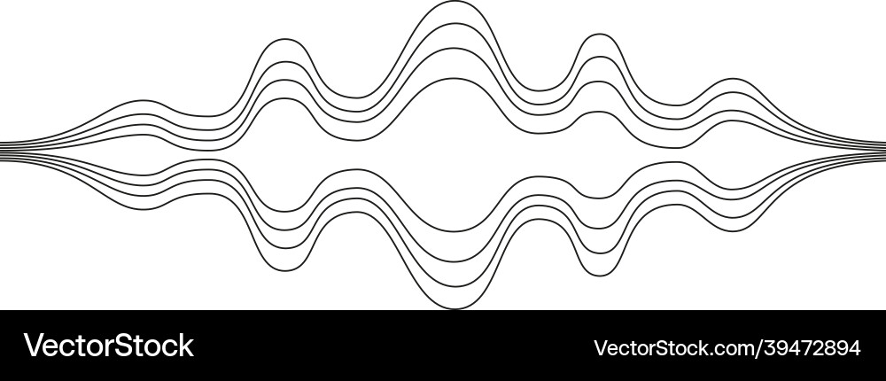 Sound wave line art simple isolated image Sound wave line art simple isolated image vector image