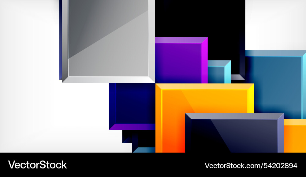 Square shape color abstract geometry Square shape color abstract geometry Vector Image