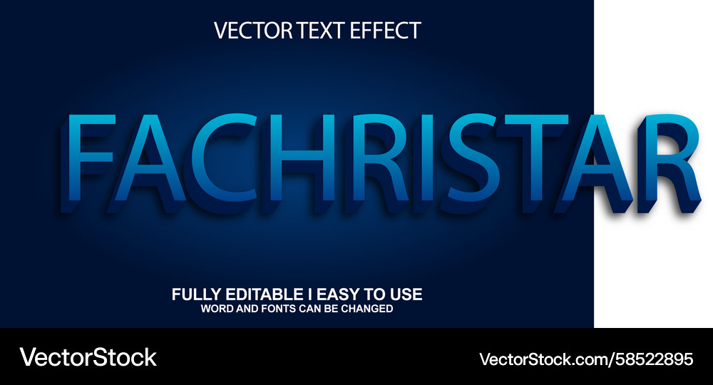 3D Text Effect - Modern Gradient Vector Image