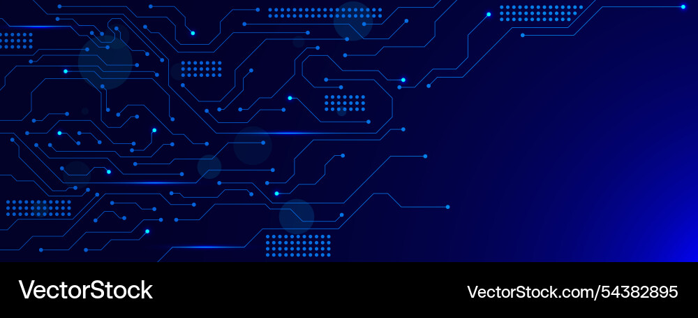 Abstract circuit board and connecting dots lines Vector Image