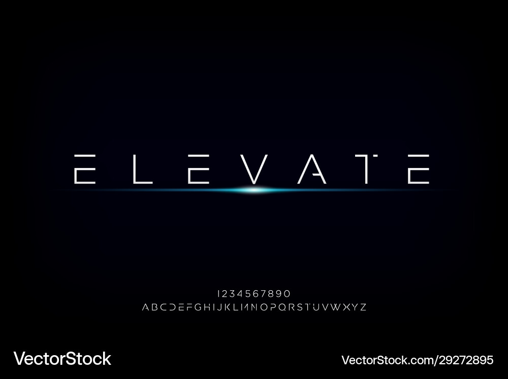 Alphabet Schriftart futuristische digitale Raumtypografie Alphabet Schriftart futuristische digitale Raumtypografie vektorbild