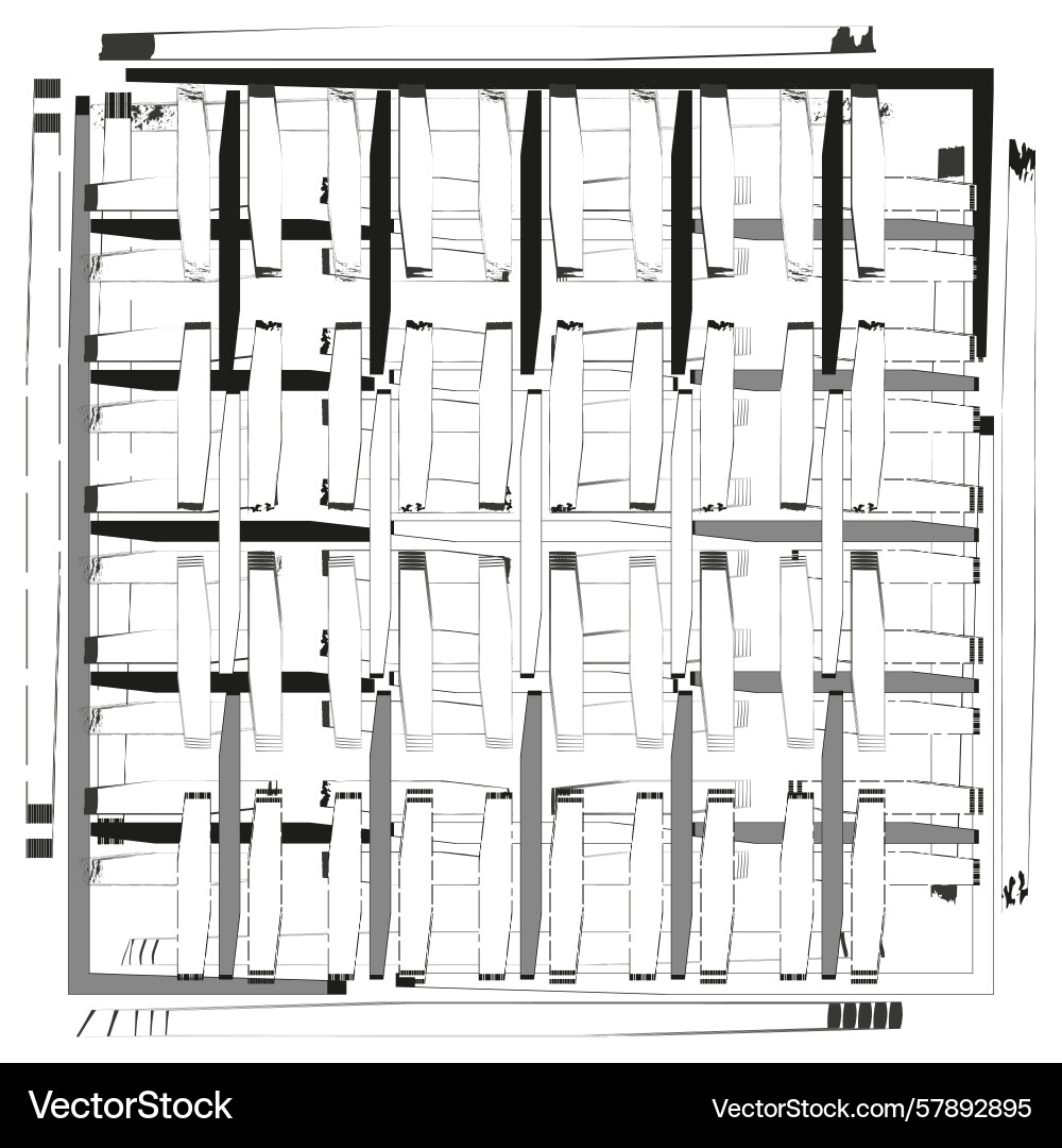 Building blueprint scheme architecture plan Vector Image