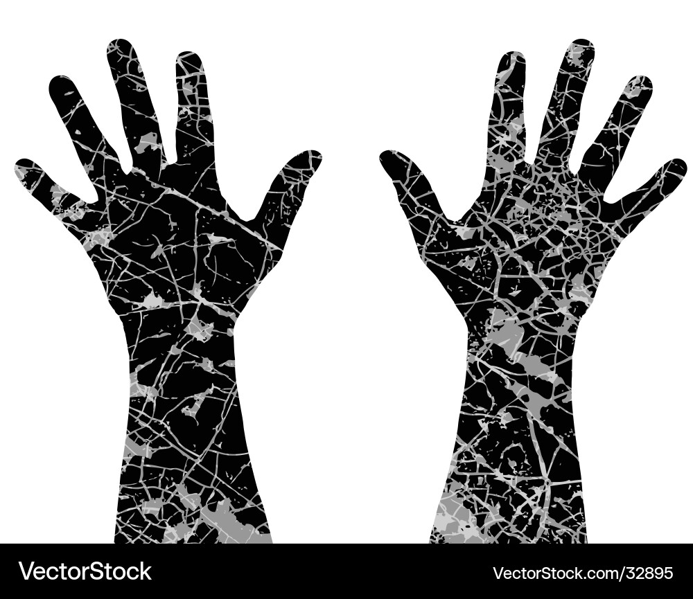Cracked hands Vector Image