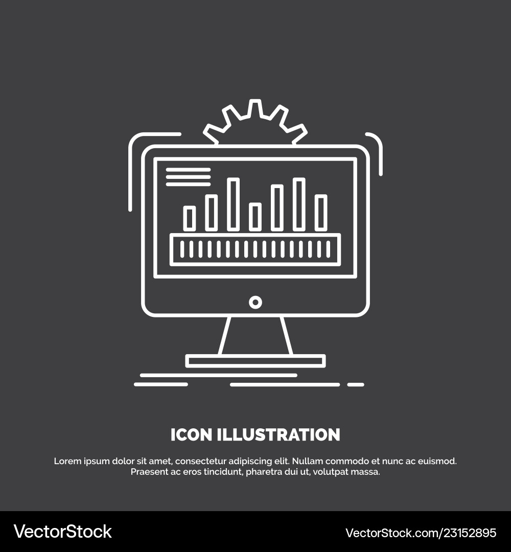 Dashboard admin monitor monitoring processing Vector Image