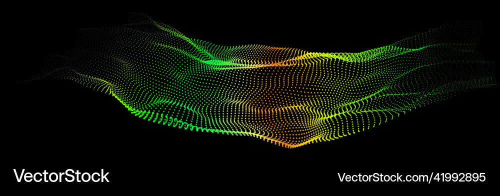 Deep data as part of big point wave ui hud Vector Image