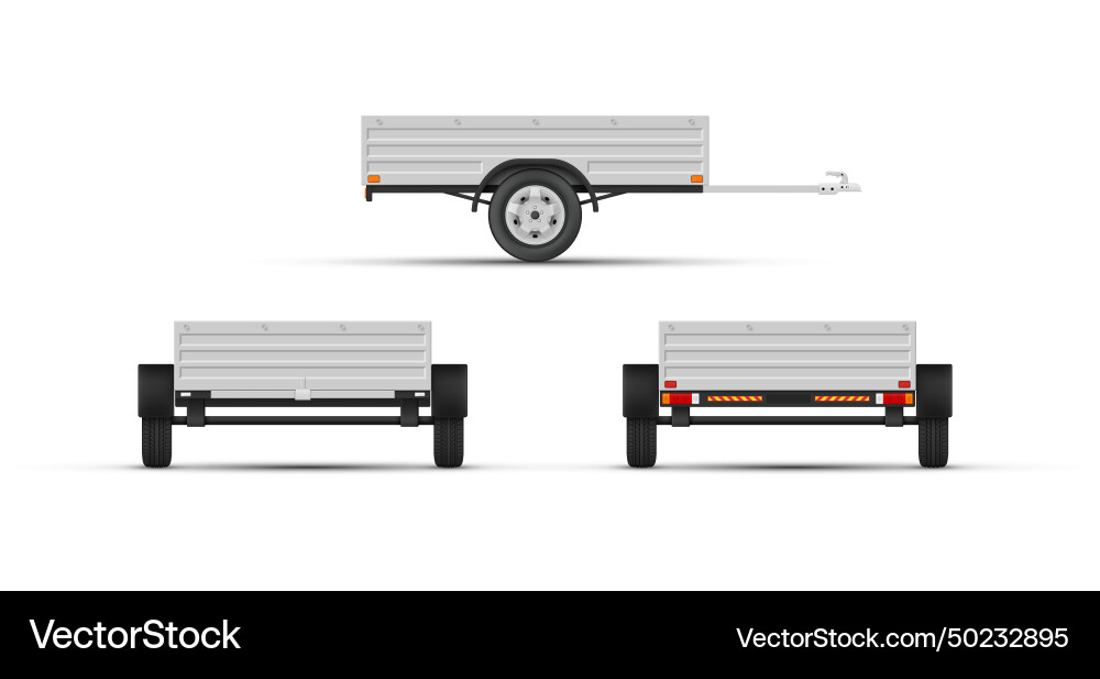 Einachswagenanhänger für den Frachttransport Einachswagenanhänger für den Frachttransport vektorbild