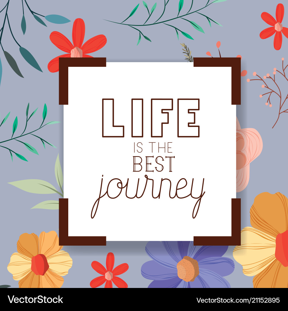 Enjoy journey message with hand made font Vector Image