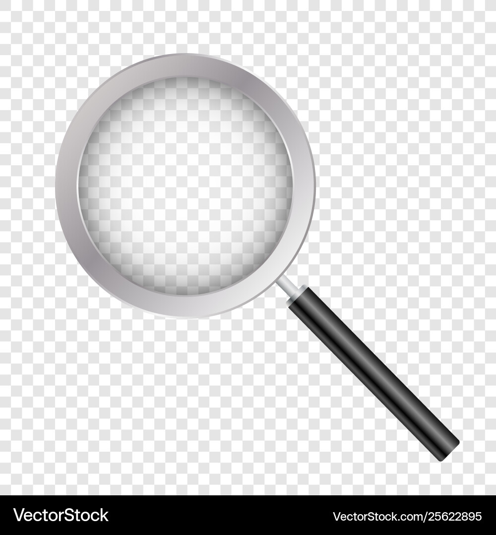 Magnifying glass with gradient mesh isolated Magnifying glass with gradient mesh isolated vector image