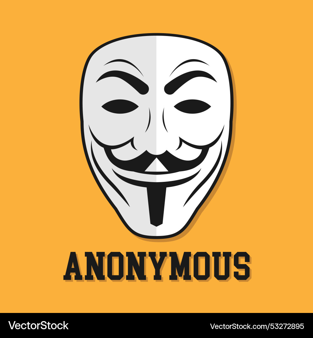 Mask anonymous with text on background Mask anonymous with text on background vector image