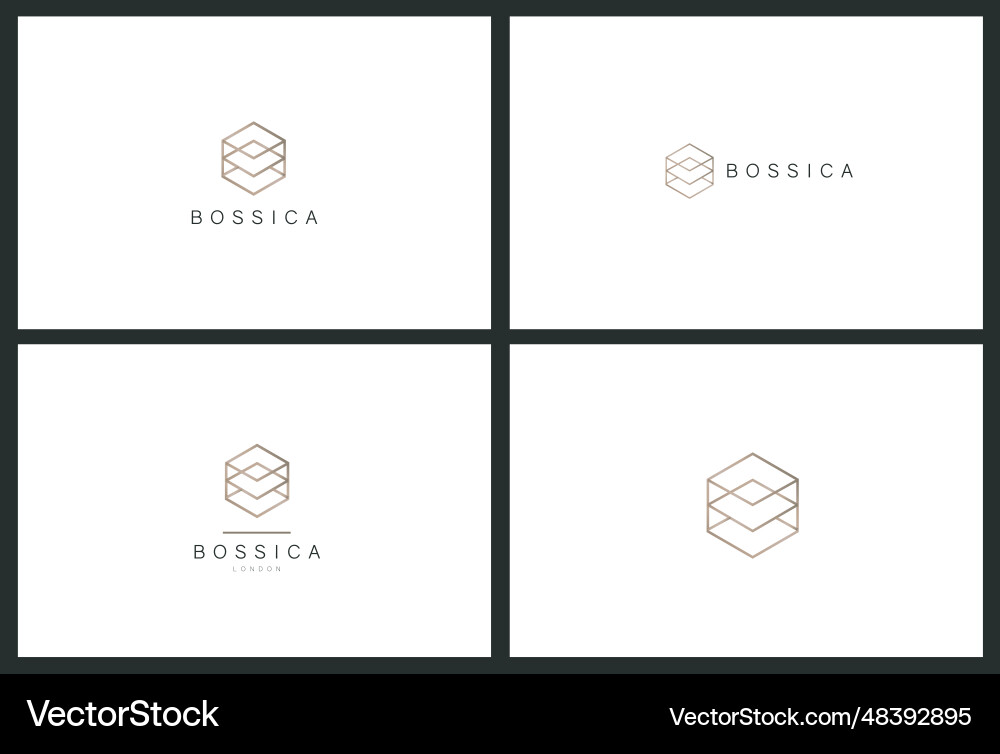 Minimalistic line logo design set template Vector Image