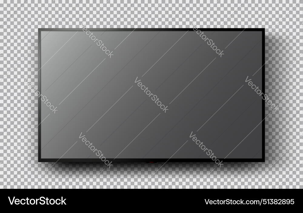 Modern tv with blank screen mockup Royalty Free Vector Image