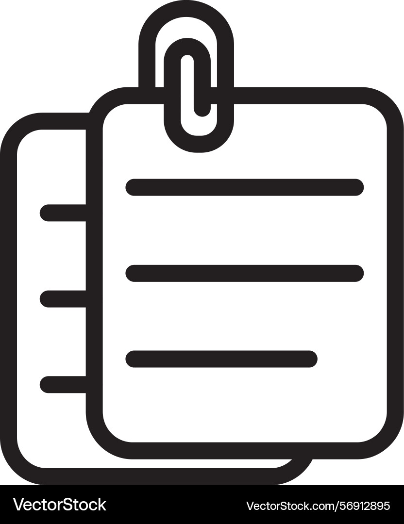 Post-it linear style icon design Vector Image