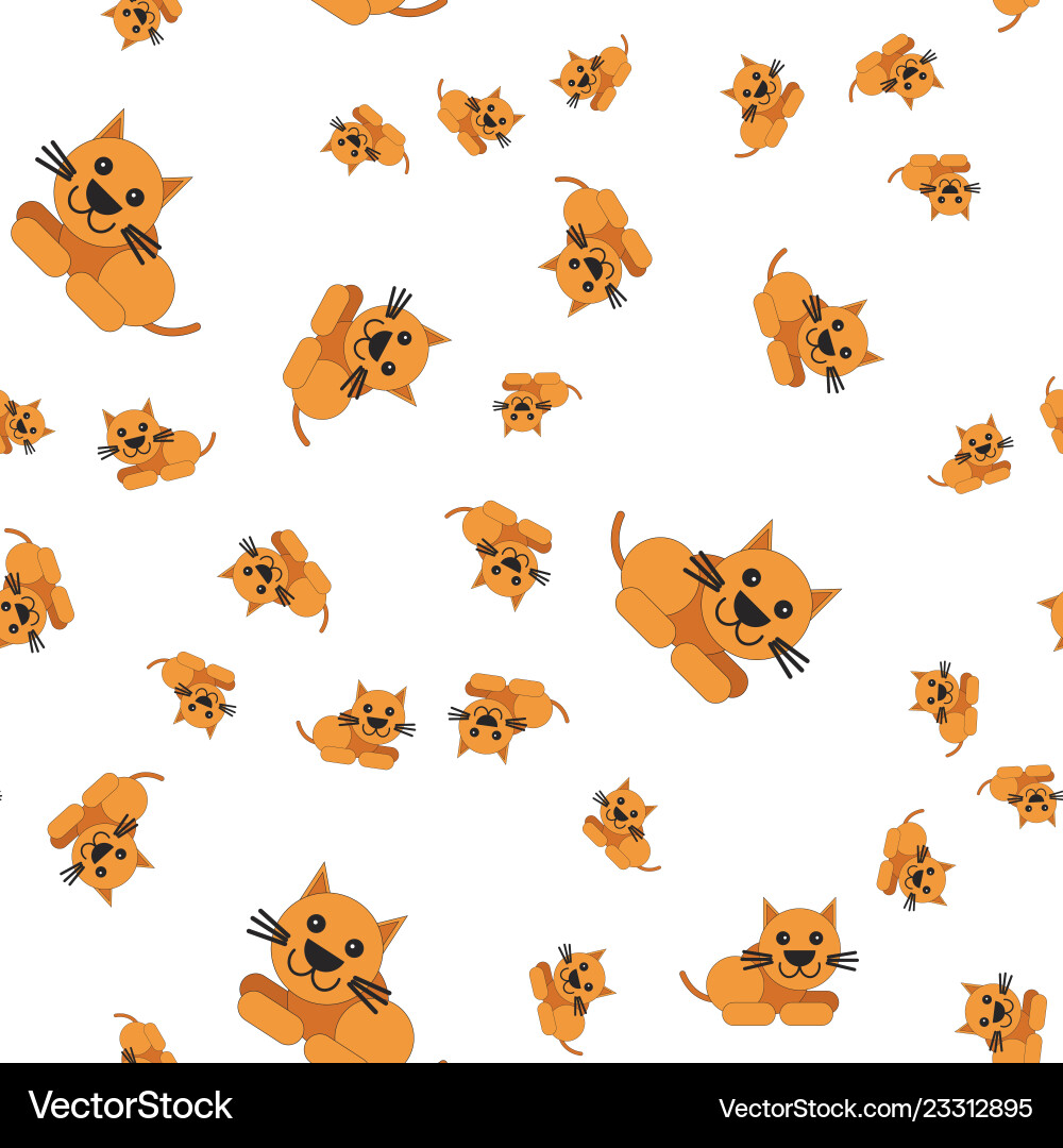 Seamless pattern made of cat Seamless pattern made of cat vector image