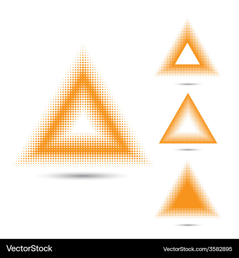 Set of abstract halftone design elements vector image