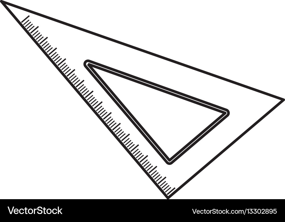 Set square ruler vector image