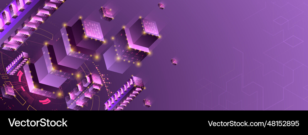 Smart city isometric big data concept database Smart city isometric big data concept database vector image