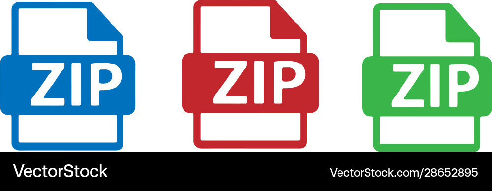 Zip-Datei-Symbol isoliert auf weißem Hintergrund Zip-Datei-Symbol isoliert auf weißem Hintergrund vektorbild