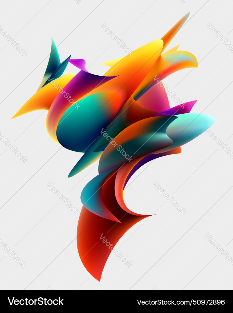 Abstract Spiral Shapes - Colorful & Dynamic Vector Image
