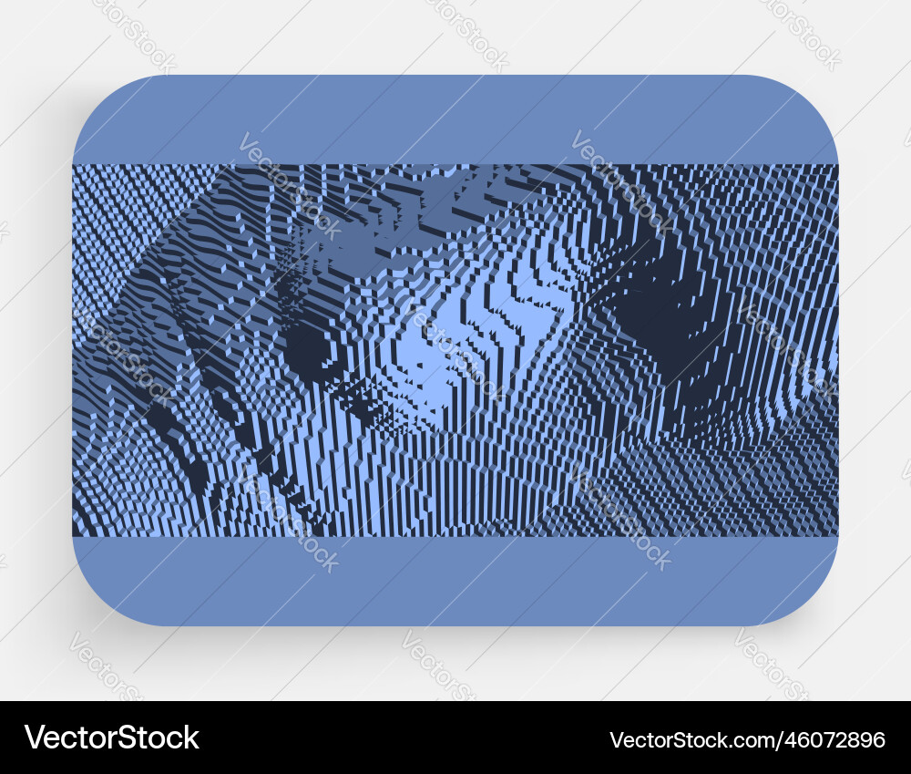 An mans face created from small cubes anonymous An mans face created from small cubes anonymous vector image