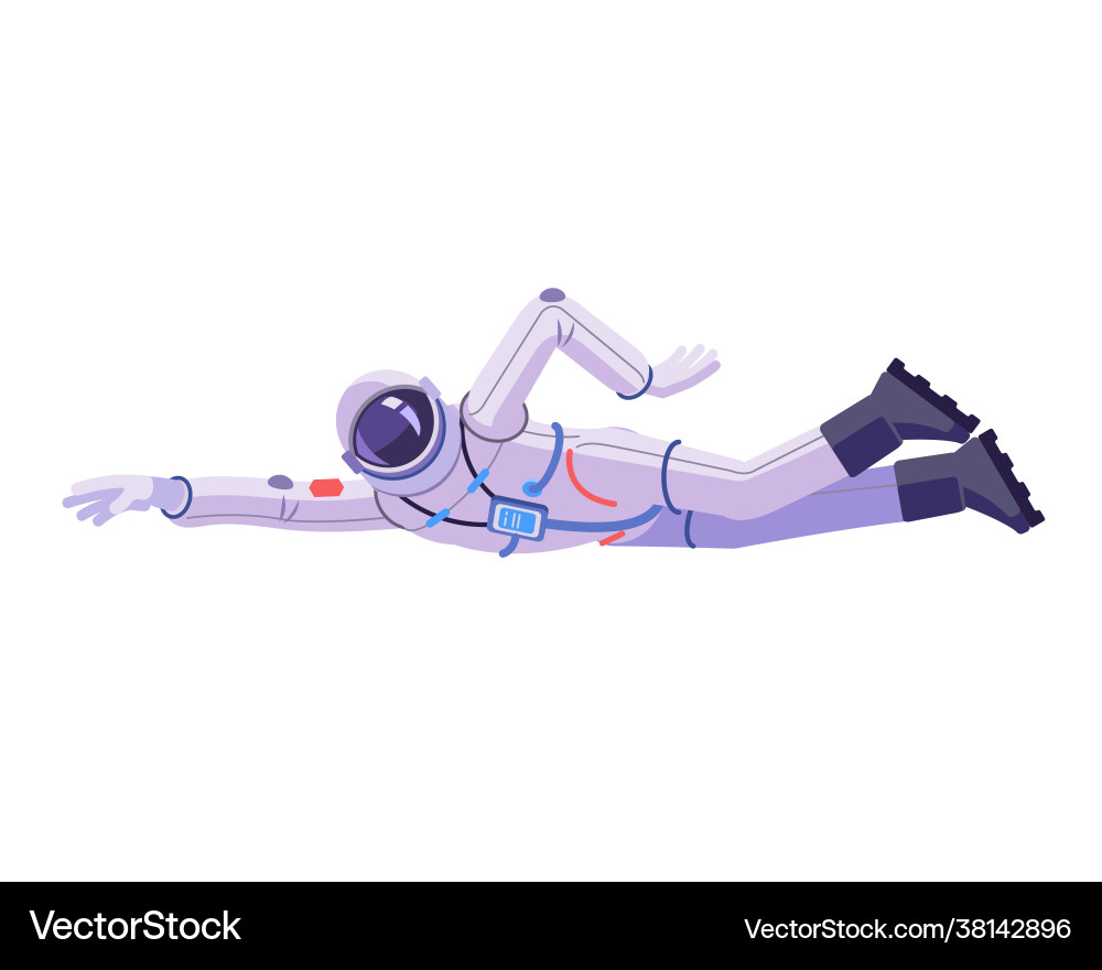 Astronaut floating in space set man Astronaut floating in space set man vector image
