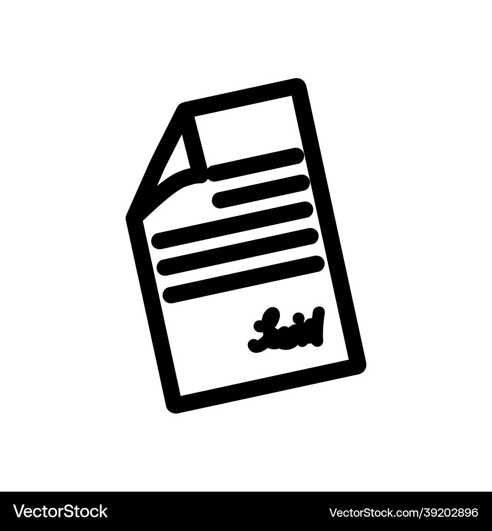 Document line icon isolated simple Document line icon isolated simple vector image