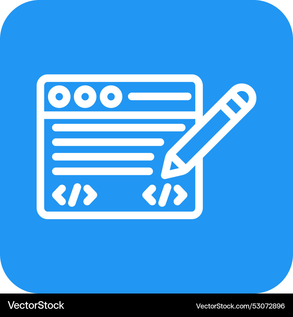 Edit code icon design vector image