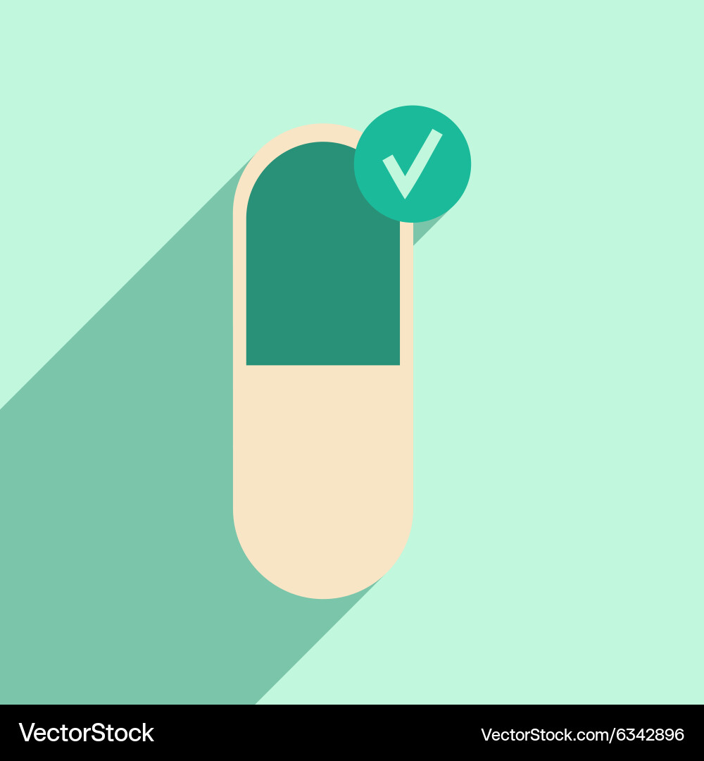 Flat with shadow icon and mobile application Vector Image