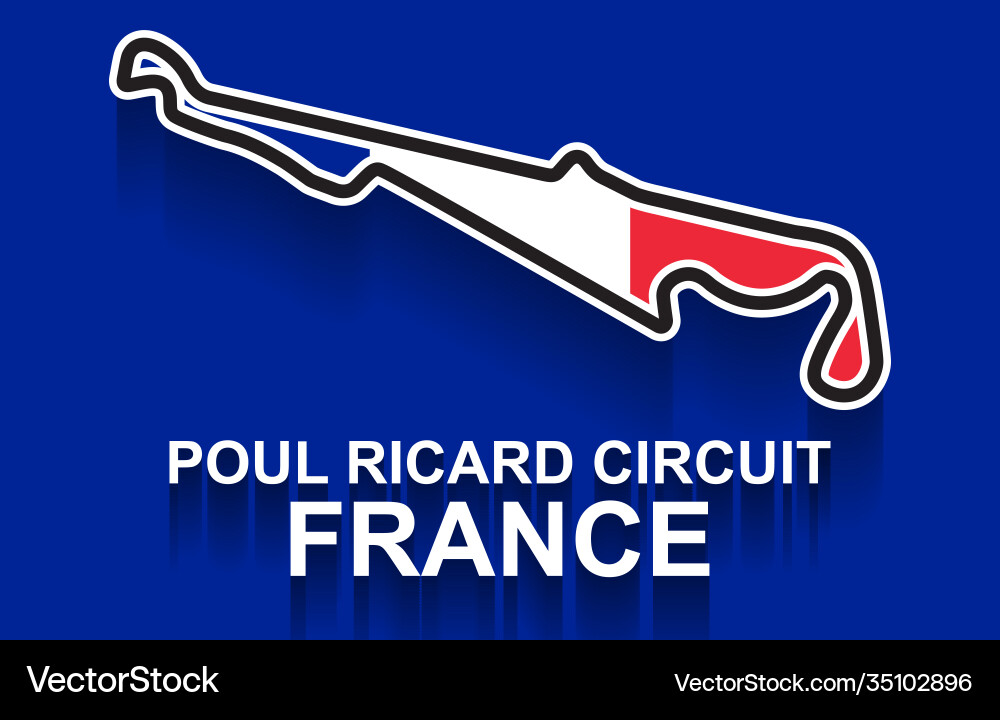 Frankreich grand prix Rennstrecke für Formel 1 oder f1 Frankreich grand prix Rennstrecke für Formel 1 oder f1 vektorbild