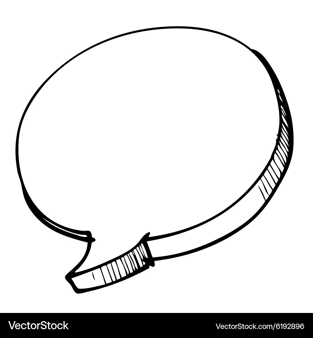 Hand Drawn Speech Bubble Vektorbild