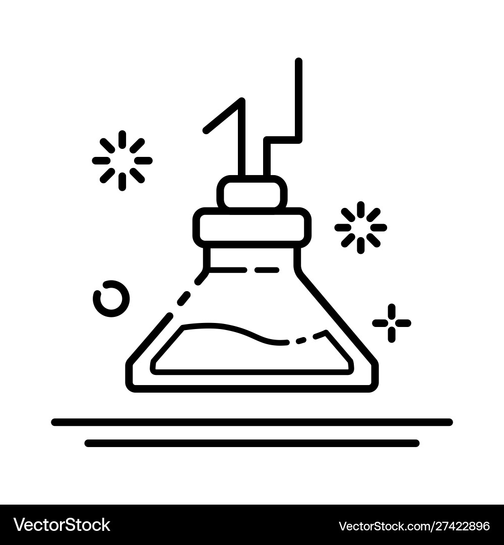Laboratory flasks icon set Vector Image