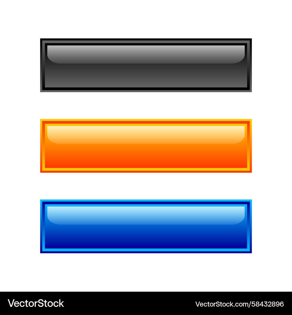 Modern Button Website Template Vector Image