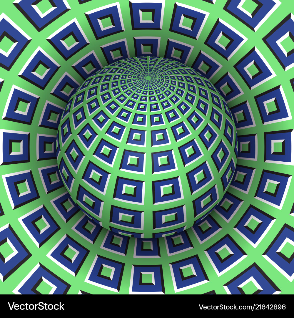 Optical Sphere Illusion Vector Image